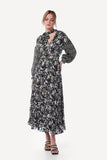 2343001- Poplin Sleeve Maxi Wrap Dress