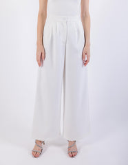 Flared Leg Solid Formal Trouser