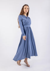 Modest Overlap Top Maxi Dress