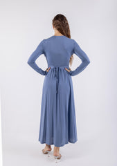 Modest Overlap Top Maxi Dress