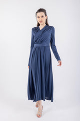 Modest Overlap Top Maxi Dress