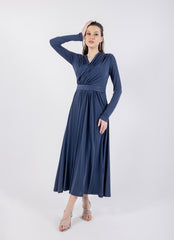 Modest Overlap Top Maxi Dress