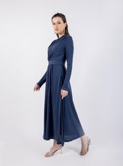 Modest Overlap Top Maxi Dress