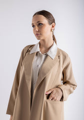 2465008-Urban Blazer Cut Abaya Attached Shirt