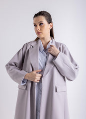 2465008-Urban Blazer Cut Abaya Attached Shirt