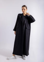 2465008-Urban Blazer Cut Abaya Attached Shirt