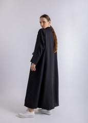 2465008-Urban Blazer Cut Abaya Attached Shirt