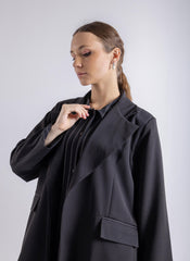 2465008-Urban Blazer Cut Abaya Attached Shirt