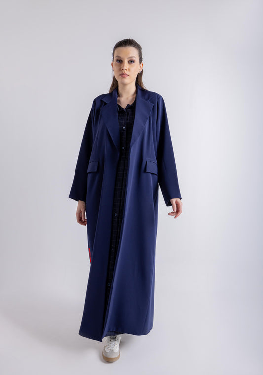 2465008-Urban Blazer Cut Abaya Attached Shirt