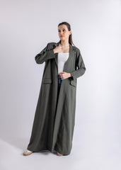 2465006-Blazer Cut Maxi Abaya