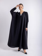 2465004-Midnight Poise Black Abaya