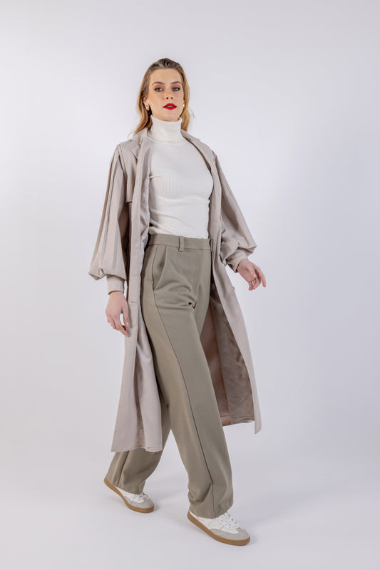 Formal Solid Straight Leg Trouser