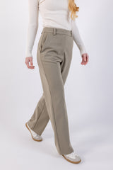 Formal Solid Straight Leg Trouser