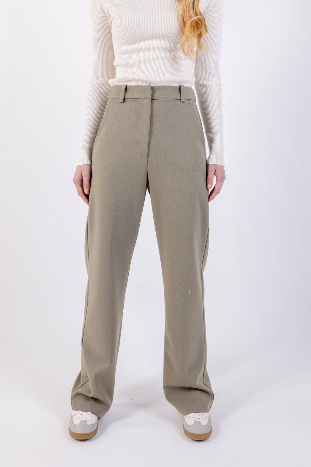 Formal Solid Straight Leg Trouser