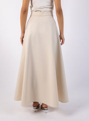 Solid Elegant Maxi Skirt