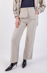 Front Flap Solid Formal Trouser