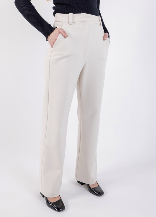 Formal Solid Straight Leg Trouser