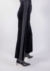 Solid Velvet Slim Fit Trousers