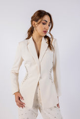 Embellished Blazer with Intricate Side Detailing