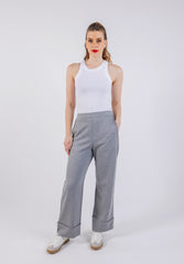 Straight-Leg Trousers with Side Embellishments