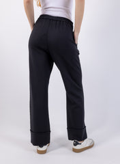 Straight-Leg Trousers with Side Embellishments