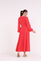 2406182-Solid Flowy Maxi Dress