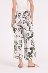 Big Flowers Printed Multicolored Trousers