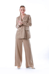 2304204-Wide Leg Pants with Pockets and Zip Closure