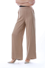 2304204-Wide Leg Pants with Pockets and Zip Closure