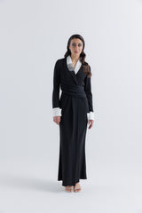 Timeless Luxe Draped Contrast Gown