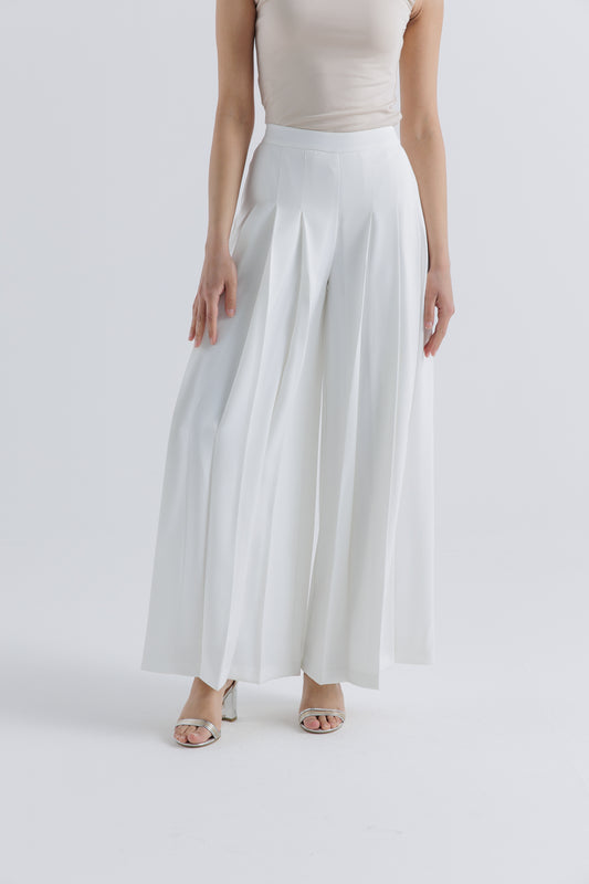 Flowing Pleated Palazzo Pants