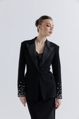 Embellished Cuff Tailored Blazer