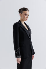 Embellished Cuff Tailored Blazer