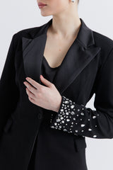 Embellished Cuff Tailored Blazer