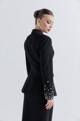 Embellished Cuff Tailored Blazer