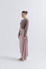 Luxe Draped High-Neck Gown