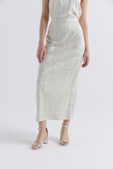 Elegant Textured Maxi Skirt