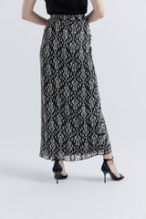 Elegant Draped Pleated Maxi Skirt