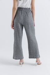 Textured Wide-Leg Pants