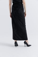 Chic Textured Wrap Skirt