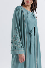 "Ethereal Elegance – Embellished Long Cardigan"