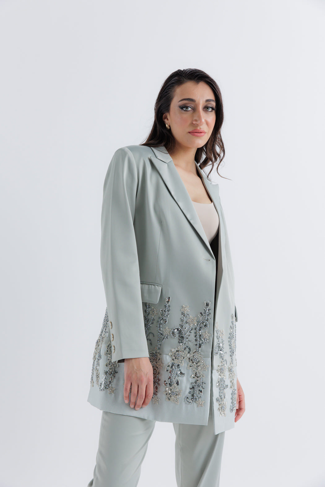 Embellished Luxe Blazer – A Statement of Elegance