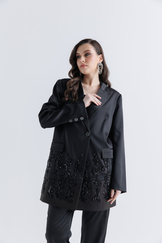 Embellished Luxe Blazer – A Statement of Elegance