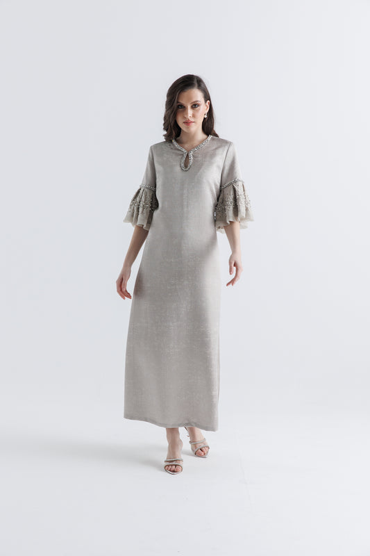 Luxe Elegance Embellished Kaftan – Timeless Grace, Effortless Glamour