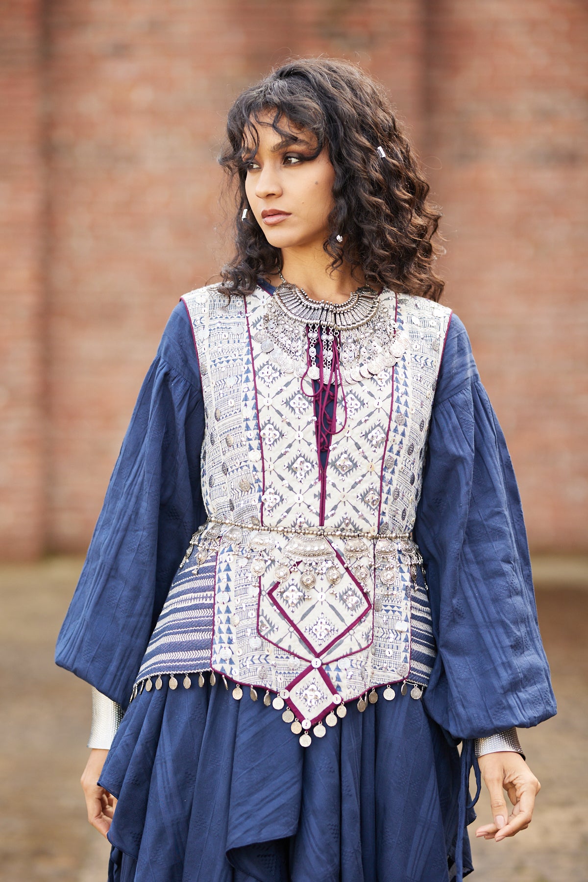 Embroidered Tribal-Inspired Vest