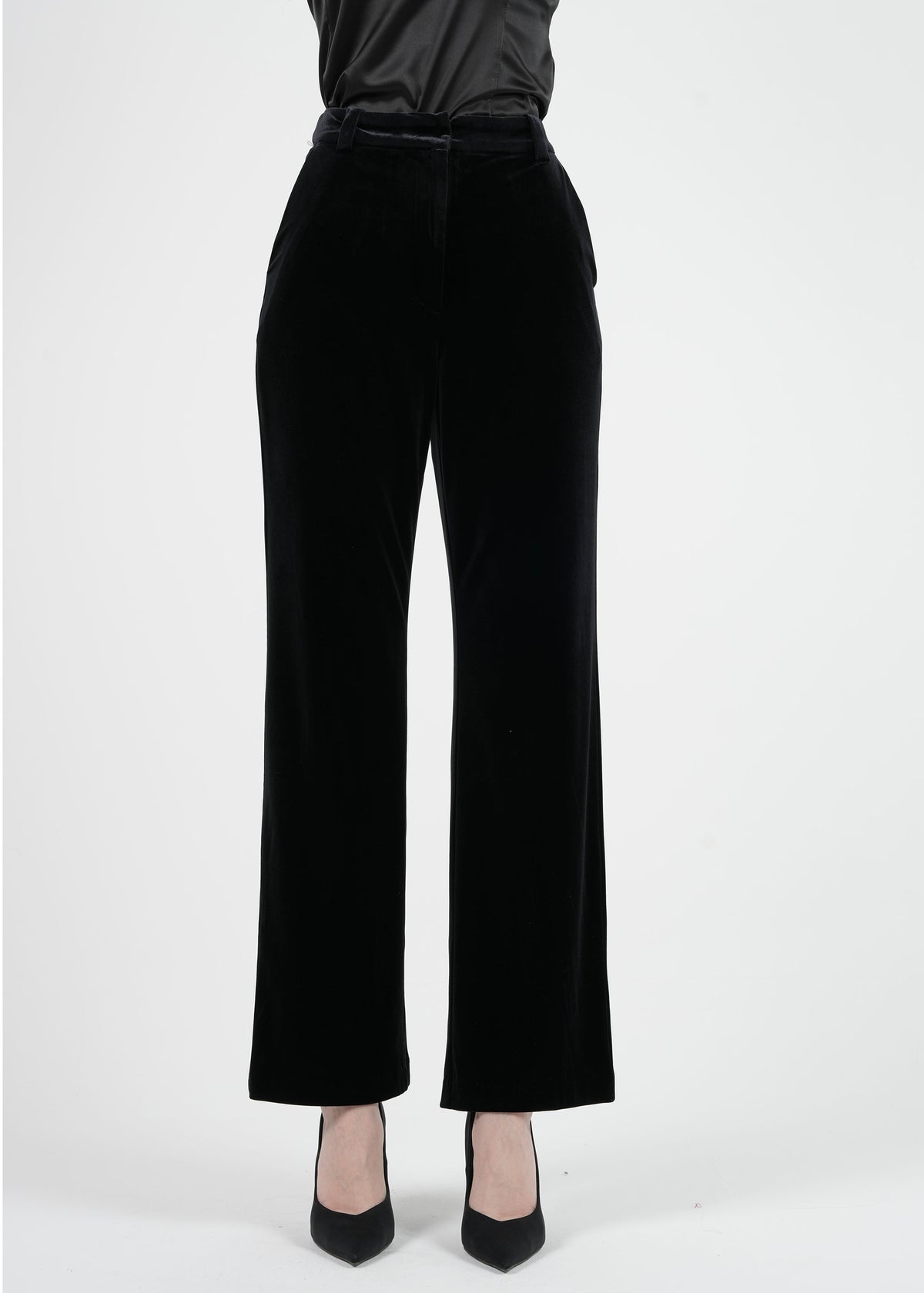 Velvet Straight Leg Solid Trouser