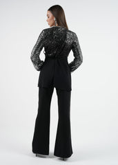 Side Embellished Straight-Leg Trousers