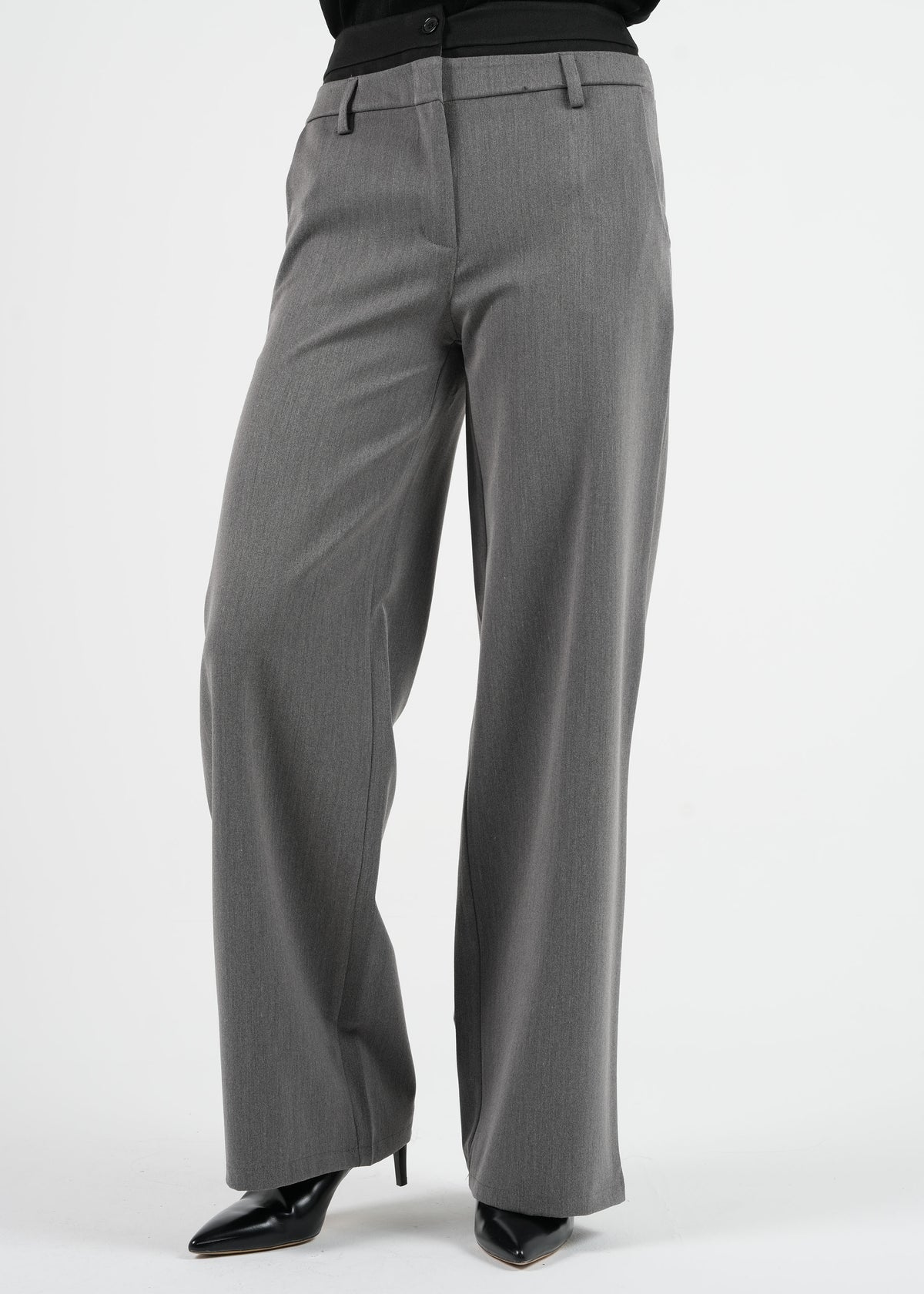 Formal Straight Leg Solid Trouser