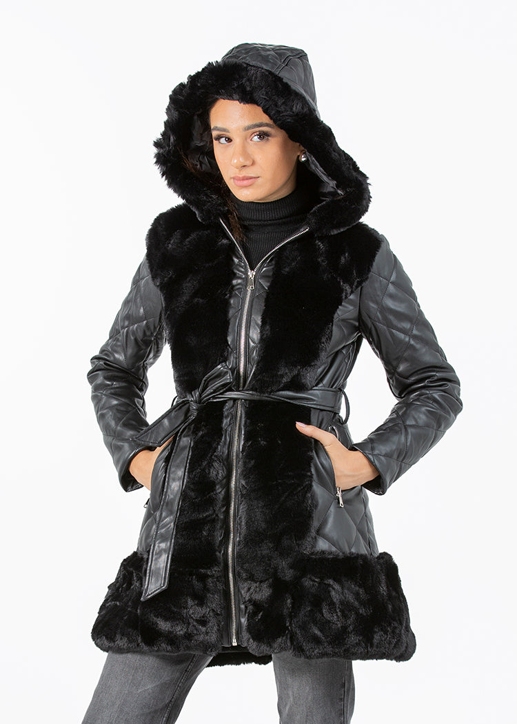 2322003-Faux Fur Jacket