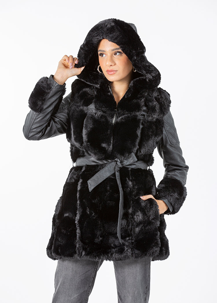 2322004-Faux Fur Jacket